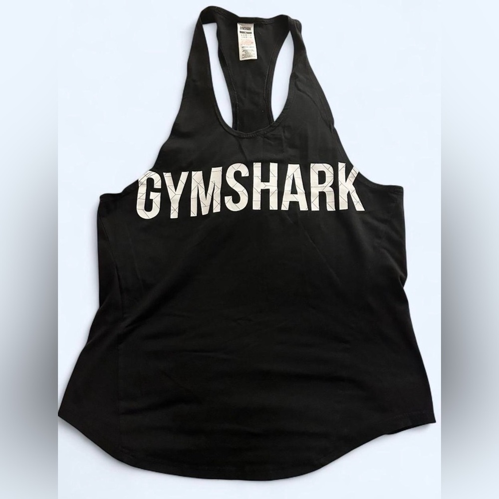 Gymshark Black Stringer Racerback Tank Top